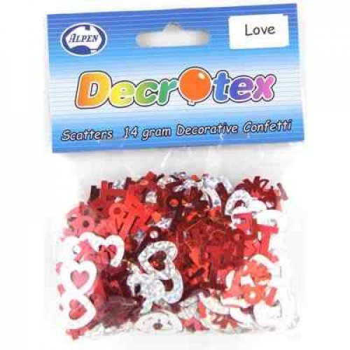 Alpen Scatters - 14gm "I LOVE YOU"(Red) & Silver Hearts